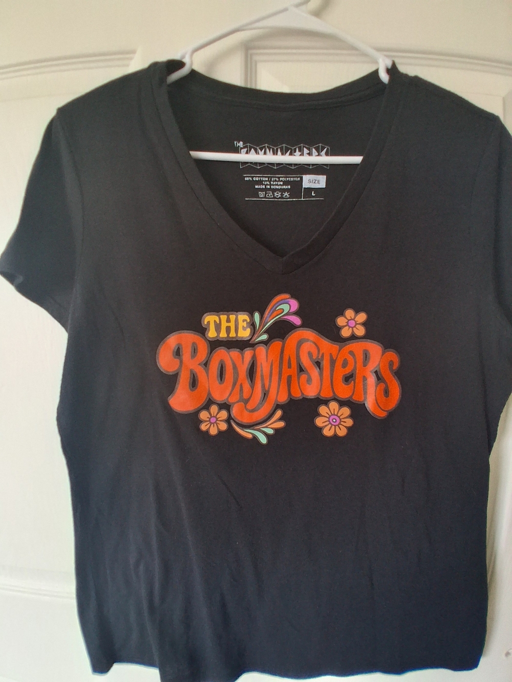 The Boxmasters Logo V-Neck Tee - Black - Women's